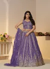 Kf 44 Purple Jimmy Choo Embroidered Bridal Lehenga Wholesalers In Delhi